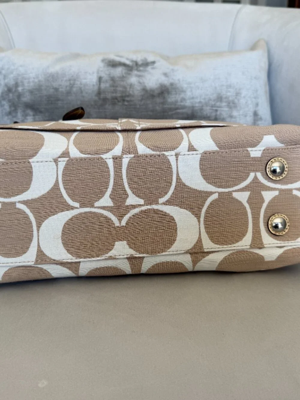 Coach Vintage Y2K Penelope Signature Jacquard Metallic Gold